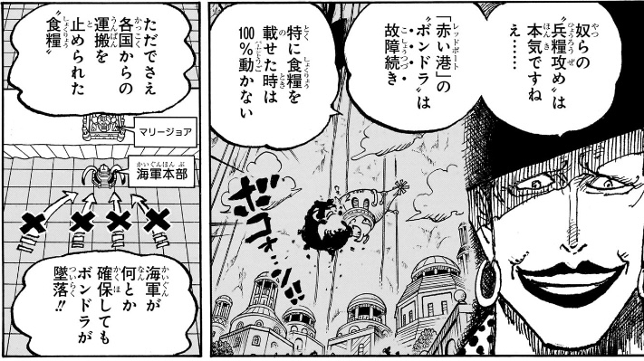 ワンピース 第1126話 「赤い港（レッドポート）」の“ポンドラ”は故障続き