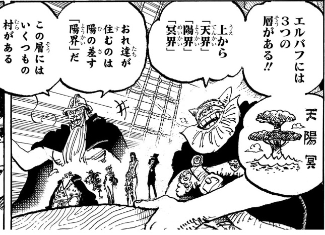 ワンピース 第1132話 エルバフには「天界」「陽界」「冥界」の3つの層がある