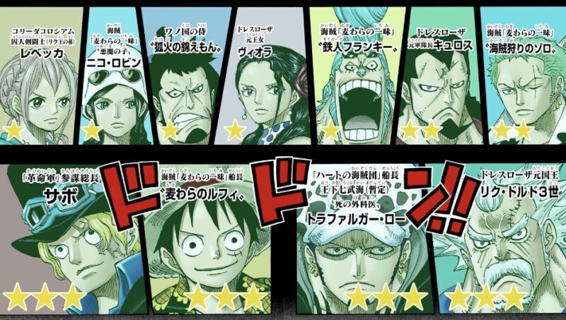 ワンピース 第746話 ルフィ達につけられた星