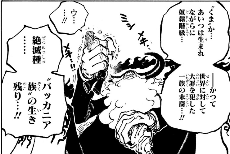 ワンピース 第1095話 絶滅種 ‟バッカニア族”の生き残り