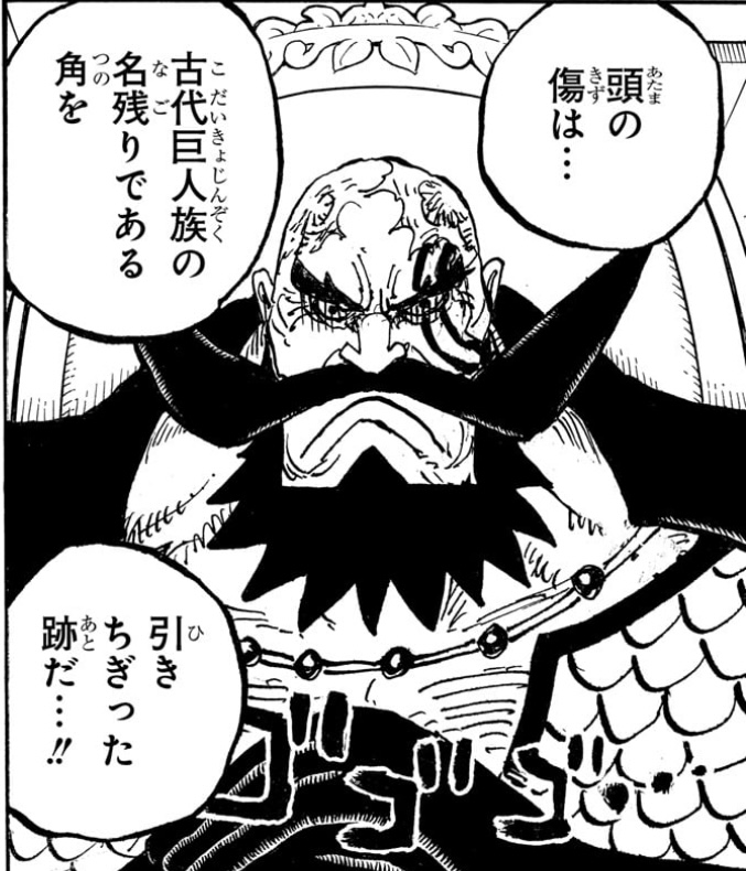 ワンピース 第1137話 古代巨人族の名残りである角を引きちぎったハラルド王