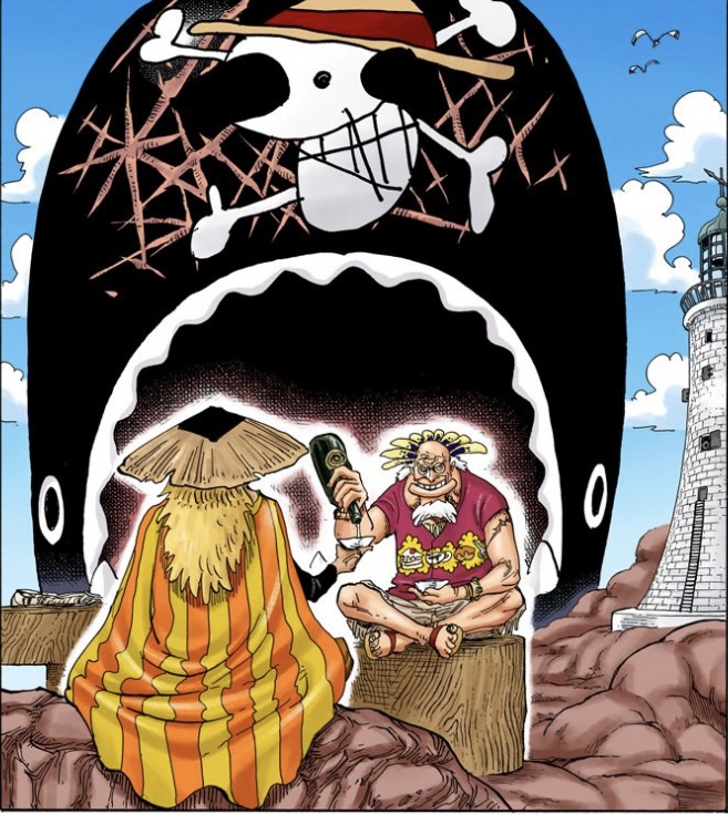 ワンピース 第631話 クロッカスと酒を酌み交わす男(ギャバン)