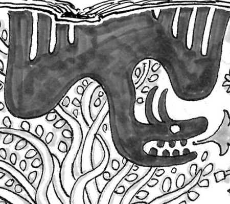 ワンピース 第1138話 壁画に描かれる竜