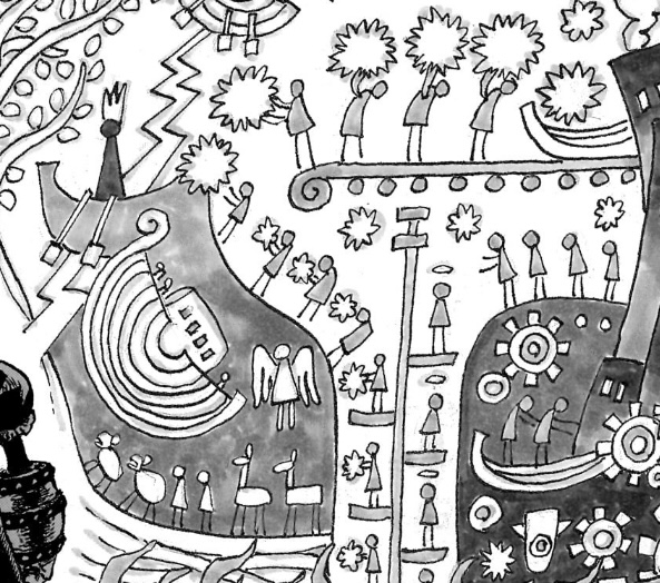 ワンピース 第1138話 壁画に描かれるウラヌス