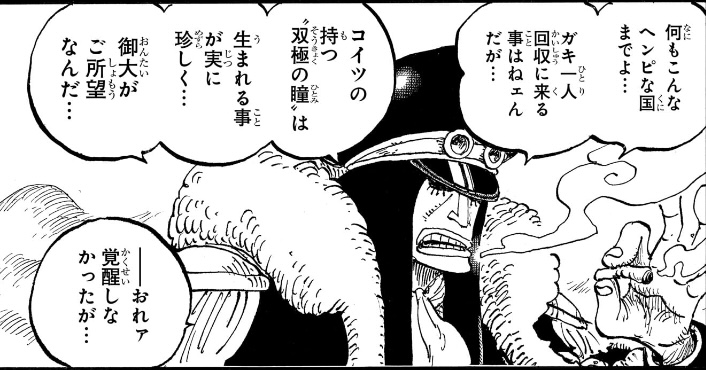 ワンピース 第1186話 ‟双極の瞳”の覚醒