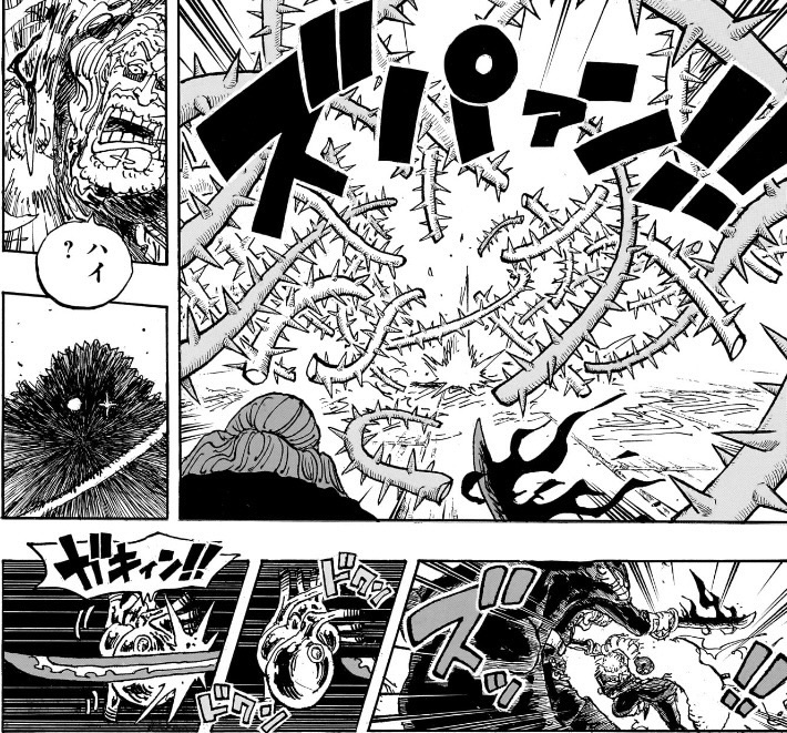 ワンピース 第1193話 荊から脱出してソマーズ聖を斬るゾロ